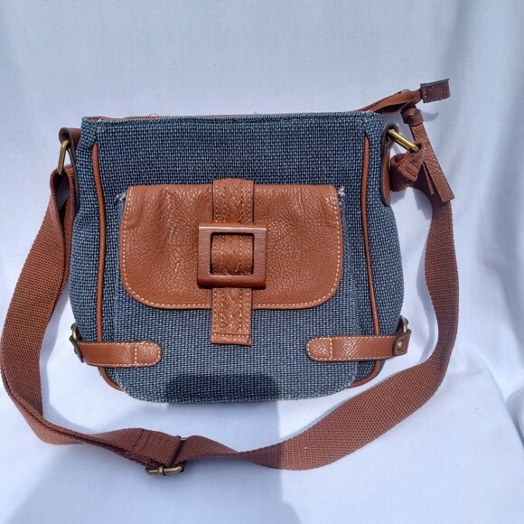 Blue Vintage 90's Style GAL purse BOHO - Picture 1 of 14